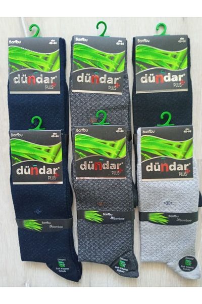Dündar Men's Bamboo Patterned Long Conch 6 Pieces 40-44