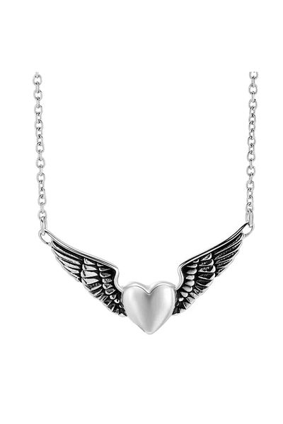 Köstebek Gothic Angel Wings Cremation Necklace