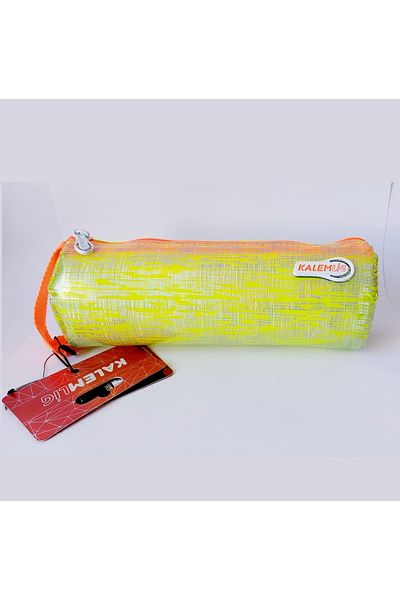 Kalemlig Transparent Shiny Single Compartment Cylinder Pen Holder Yellow