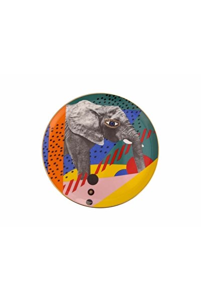 Porland Wild Life Elephant Düz Tabak 28cm