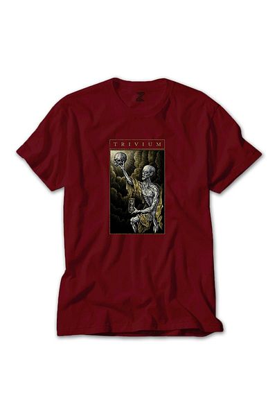 Z zepplin Tricou Trivium Skull Red