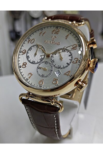 Raymond ساعة يد رجالية باللون البني