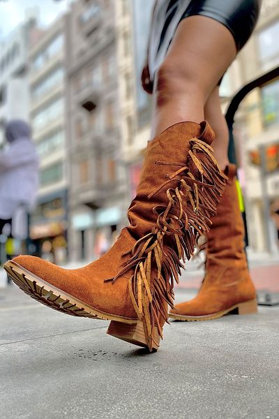 SHOEBELLAS Cizme cu toc pentru femei Barbara Tan Dallas