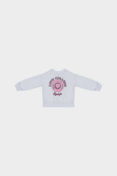 GB Baby Baby Girl White Sweatshirt 22fw0bg2424