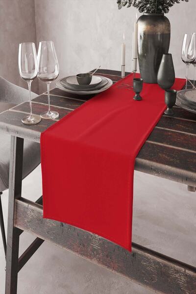Babil Home Față de masă roșie țesută premium - simplă 40*140 Rnr023