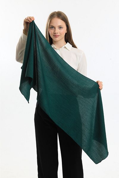 Fular Marketi وشاح Cazz ناعم (متوسط 42x150 سم - ضيق الحجم، وليس شالًا!!! )رأس البطة الخضراء
