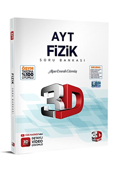 3D Yayınları 3d Ayt Fizik Soru Bankası 2023 Model Hologramlı Baskı Tamamı Vid...