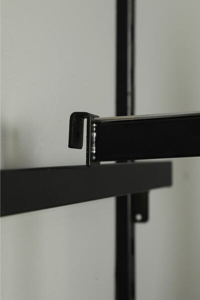 Acar Raf 30*10 Profile Geçme Baston Ab1 Düz Baston Siyah Demir Çok Pimli Baston