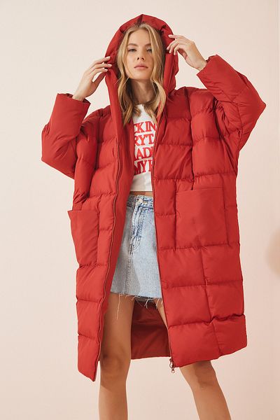 Happiness İstanbul Mantel - Orange - Puffer