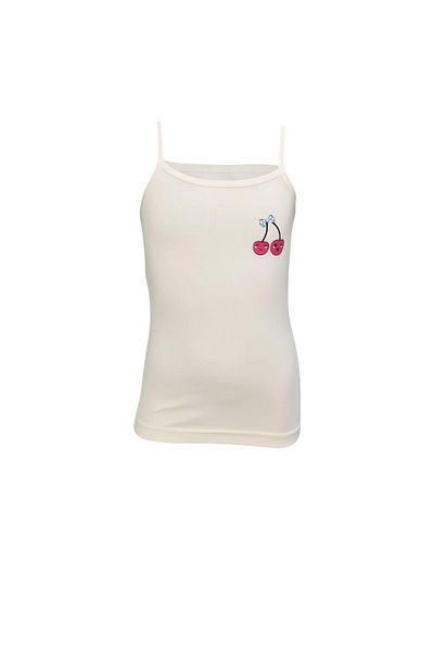 Onurel 5-Piece Cherry Printed Girl's Colorful Undershirt with Rope Strap
