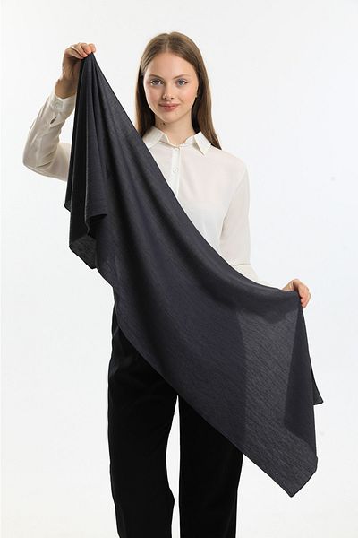 Fular Marketi Soft Cazz Scarf (Average 42x150 Cm - Narrow Size, Not Shawl!!! )Anthracite