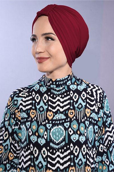 Nowa Scarf 3-Stripes Bonnet Red Can Be Used in Sea and Pool