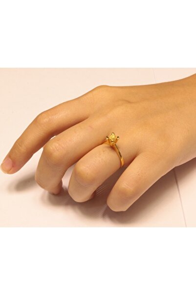 Hakan Güler Kuyumculuk 14 Ayar Altın Tek Top Taşsız Yüzük