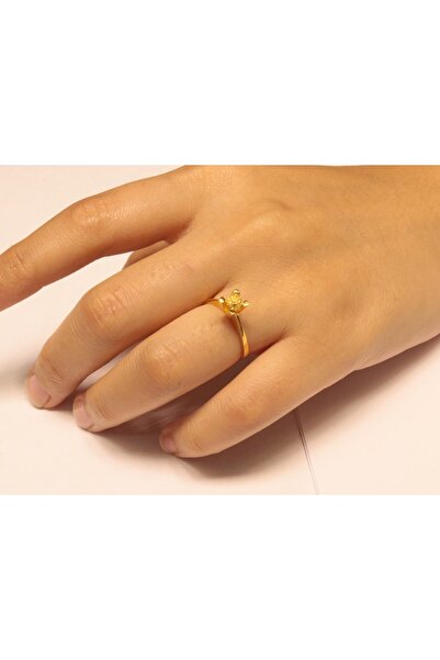 Hakan Güler Kuyumculuk 14 Ayar Altın Tek Top Taşsız Yüzük