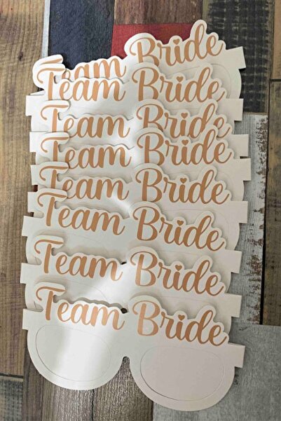Parti dolabı 8 Adet Bride To Be Konsepti Gözlük Beyaz Rose Gold "team Bride" Bekarlığa Veda Nedime Partisi