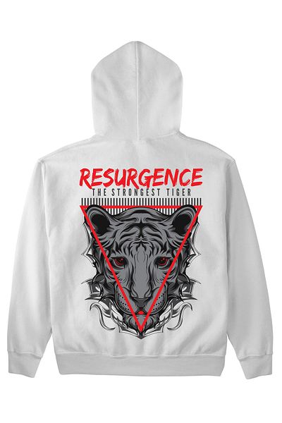 Edizen Супер премиум суитшърт с двустранен щампован принт Resurgence с качулка