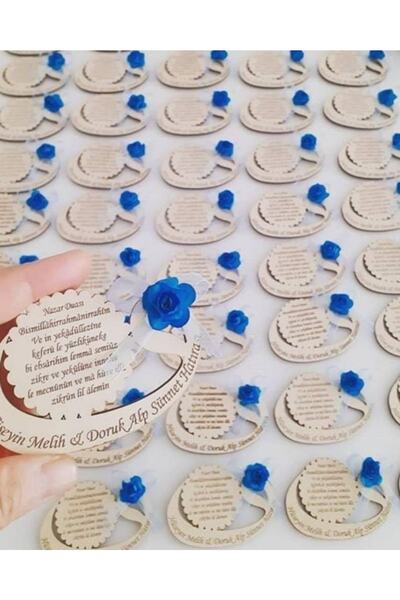 Evsay Sünnet Hatırası Mağnet Hediyelik Sünnet Hatırası 50 Adet