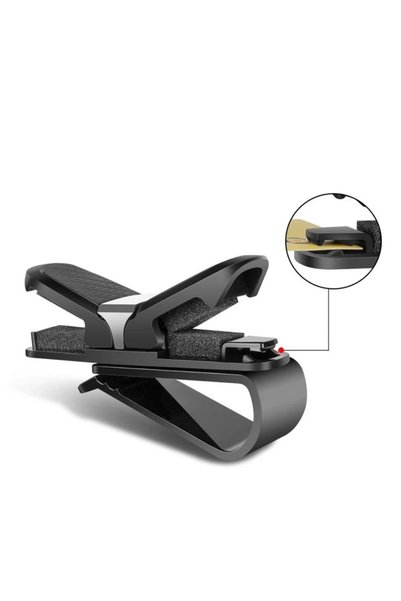 ŞüsCarOto Aksesuar In-Car Glasses Holder Auto Sunshade Glasses Holder with Clip Carbon