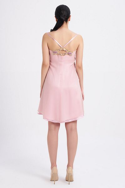 Balizza Blz-front Stone Detailed Tulle Dress