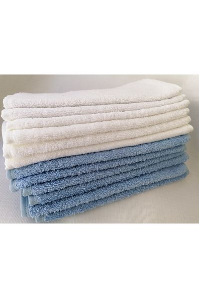 MEŞELİ TEKSTİL 12 Pieces Multi-Purpose Hand Towels Travel Towels School Towels Ablution Towels 30x30 Cm