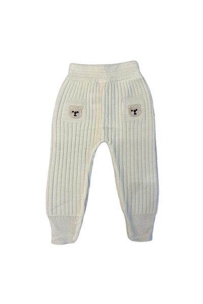 gogo bici Baby Corduroy Bear Knitwear Leggings