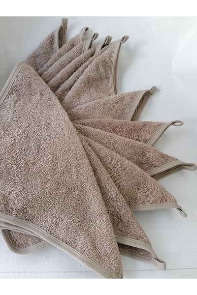 MEŞELİ TEKSTİL 12 Pieces Multi-Purpose Hand Towels Travel Towels School Towels Ablution Towels 30x30 Cm
