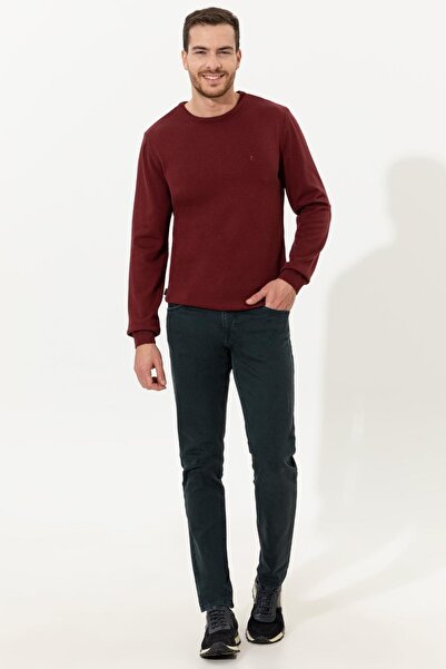 Pierre Cardin Claret Red Slim Fit Basic Knitwear Sweater