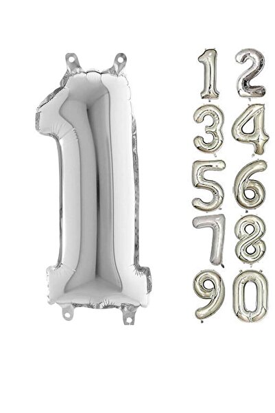 Mini Parti ميني بارتي ستور بالون فويل أرقام فضي 80 سم 1