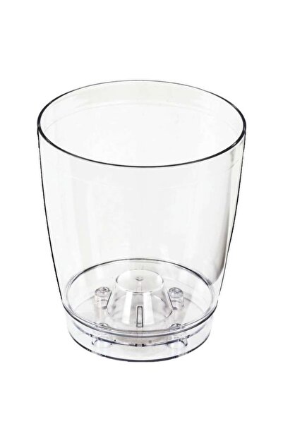 abnturk 1 Litre Şeffaf Orkide Saksısı No1 Özel Drenajlı - Tabaklı Ø12-h12 En Sağlıklı Clear Akrilik Plastik