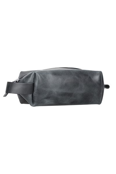 PLM Tn26 Space Black Eve Leather Makeup Bag - Xlarge