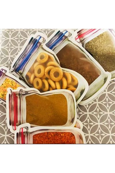 morponi Jar Appearance Lockable Storage Container Transparent / 150ml - 500ml - 620ml 9 Pieces 3 Sizes