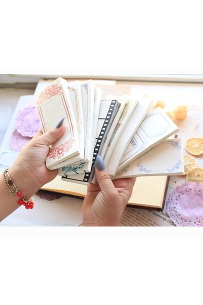 baddin aksesuar Postit Vintage Memo Pad Penpal Bullet Journal Art Note Paper Stationery Creative Journamm