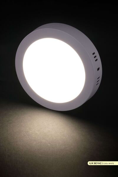 ACK 12w Sıva Üstü Yuvarlak Led Panel Armatür 4000k Ilık Beyaz