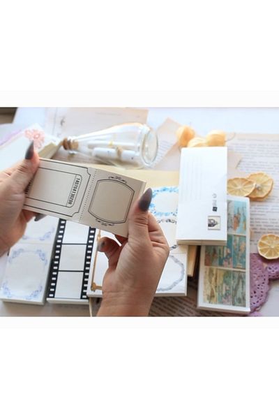 baddin aksesuar Postit Vintage Memo Pad Penpal Bullet Journal Art Note Paper Stationery Creative Journamm
