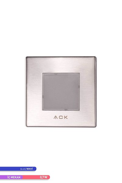 ACK 1.5w Led Stair-Wall Fixture Square Blue Light