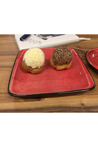 İkram Dünyası Passion Snack, Turkish Coffee, Espresso, Teacup and Snack Plate Set of 2