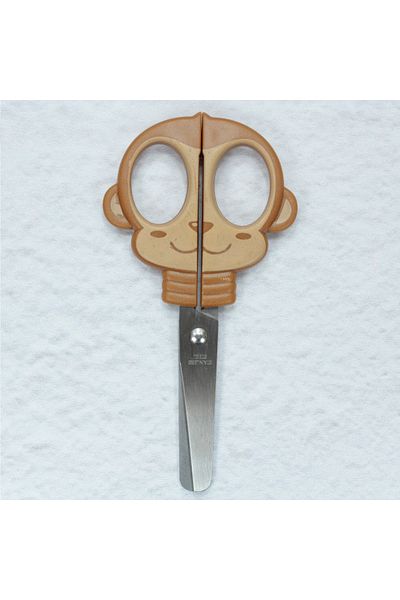 Kartopu Figured Children's Scissors Tip Blunt Color Brown