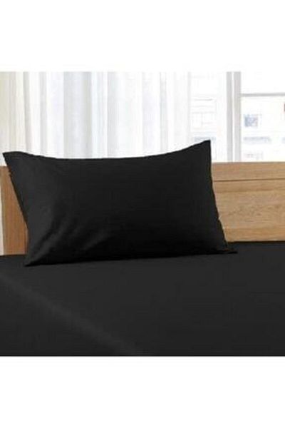 Julia Home Single Cotton Elasticless 160x240 Sheet And 50x70 Pillow Case Black