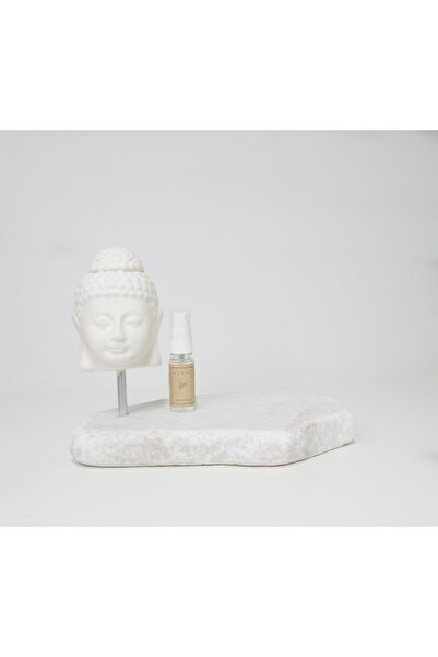 Missi Kokulu Buddha Objeli Naturel Ekru Mermer Kaide