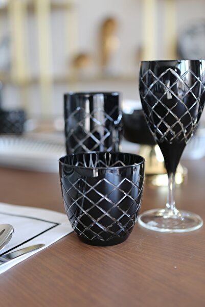 ZM Decor Siyah Kadeh 4'lü Set