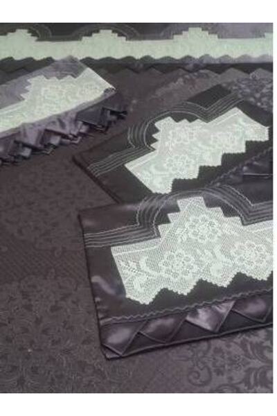 MİRAY طقم بيكيه دانتيل مصنوع يدويًا ثقيل - برقوق