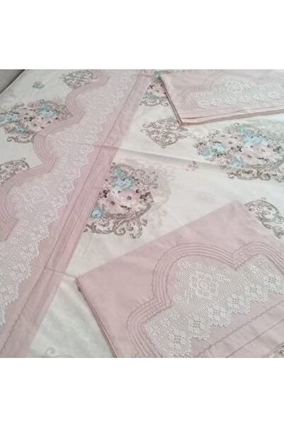 bursa çeyiz El Isi Dantelli Nevresim Takımı Carsafinin Iki Tarafıda Dantelli