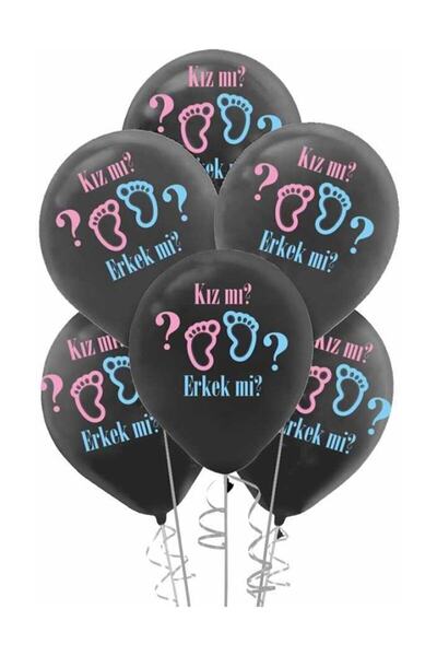 BEST PARTİ Gender Party Printed Balloon, Girl or Boy, 15 Pieces