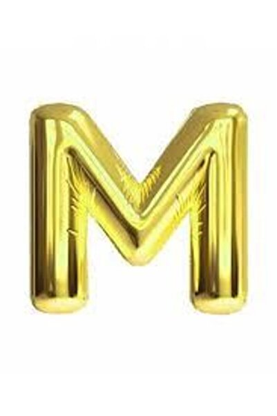 RÖNESANS PARTİ بالون فويل مقاس 16 بوصة 40 سم لون ذهبي حرف "M"