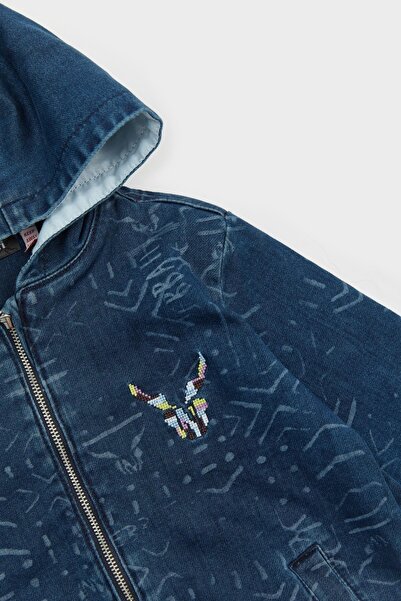 Nebbati Boy's Patterned Tracksuit Top 22fw0nb3403