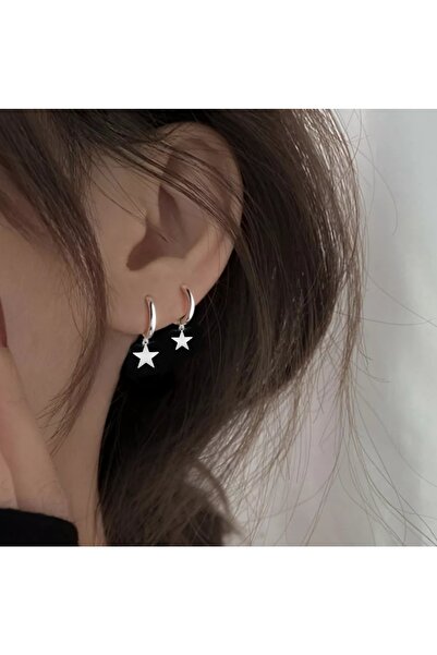 TakıConcept 2'li Kıkırdak Halka Yıldız Küpe