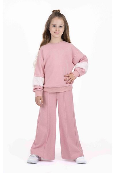 best kids Girl's Powder Block Plush Detailed Sweatshirt