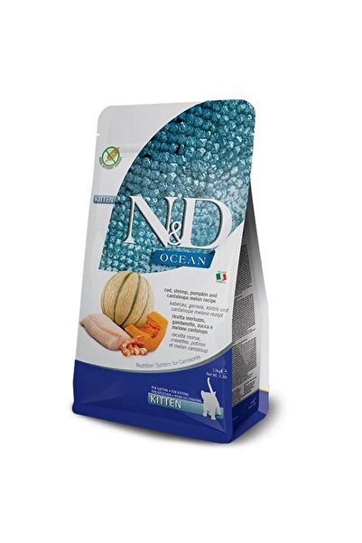 N&D Ocean Kitten Balkabaklı Morina B. Karidesli Kavunlu Yavru Kedi Maması 1.5 Kg