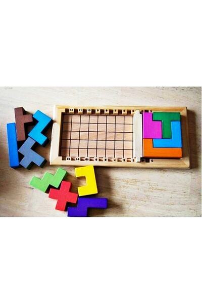 SAMTOYS Wooden Toys Montessori Ahşap Eğitici Öğretici Katamino Geopenta Tetris Oyunu