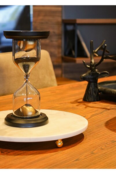 Gemboss Faralyahome Dekor Mermer Stant 28 Cm Masa Ve Sehpa Dekoru Doğal Merme...